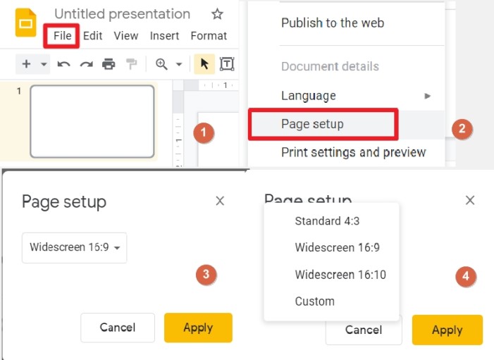 Change Slide Size in Google Slides