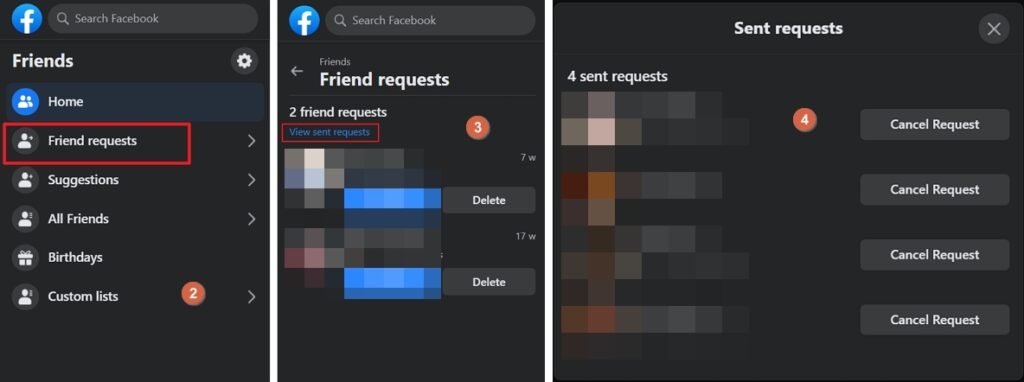 How To See Sent Friend Request On Facebook Web App