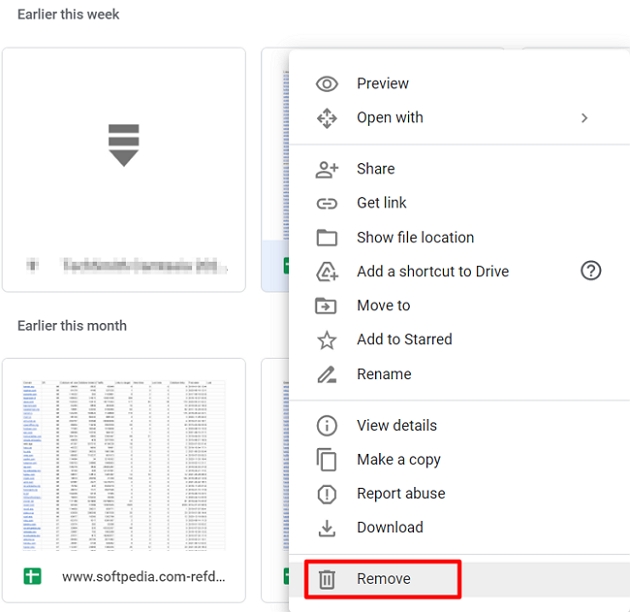Remove Recent From Google Drive