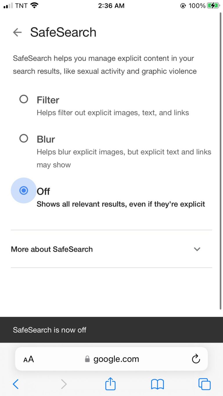 How To Turn Off Safesearch: A Quick Guide - SearchInventure